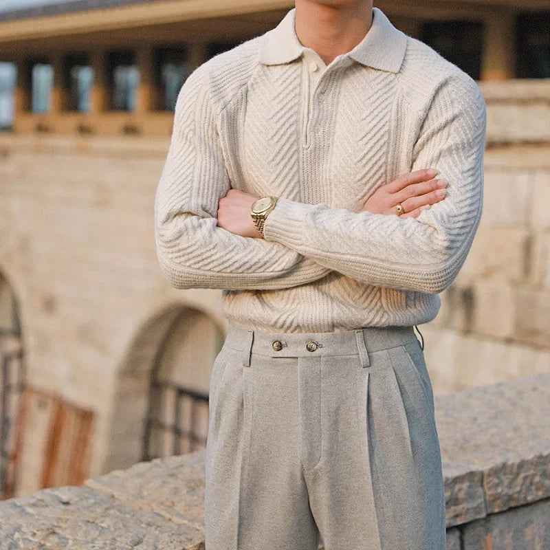 Janek Button Collar Cardigan | Knitted Cardigan for Autumn