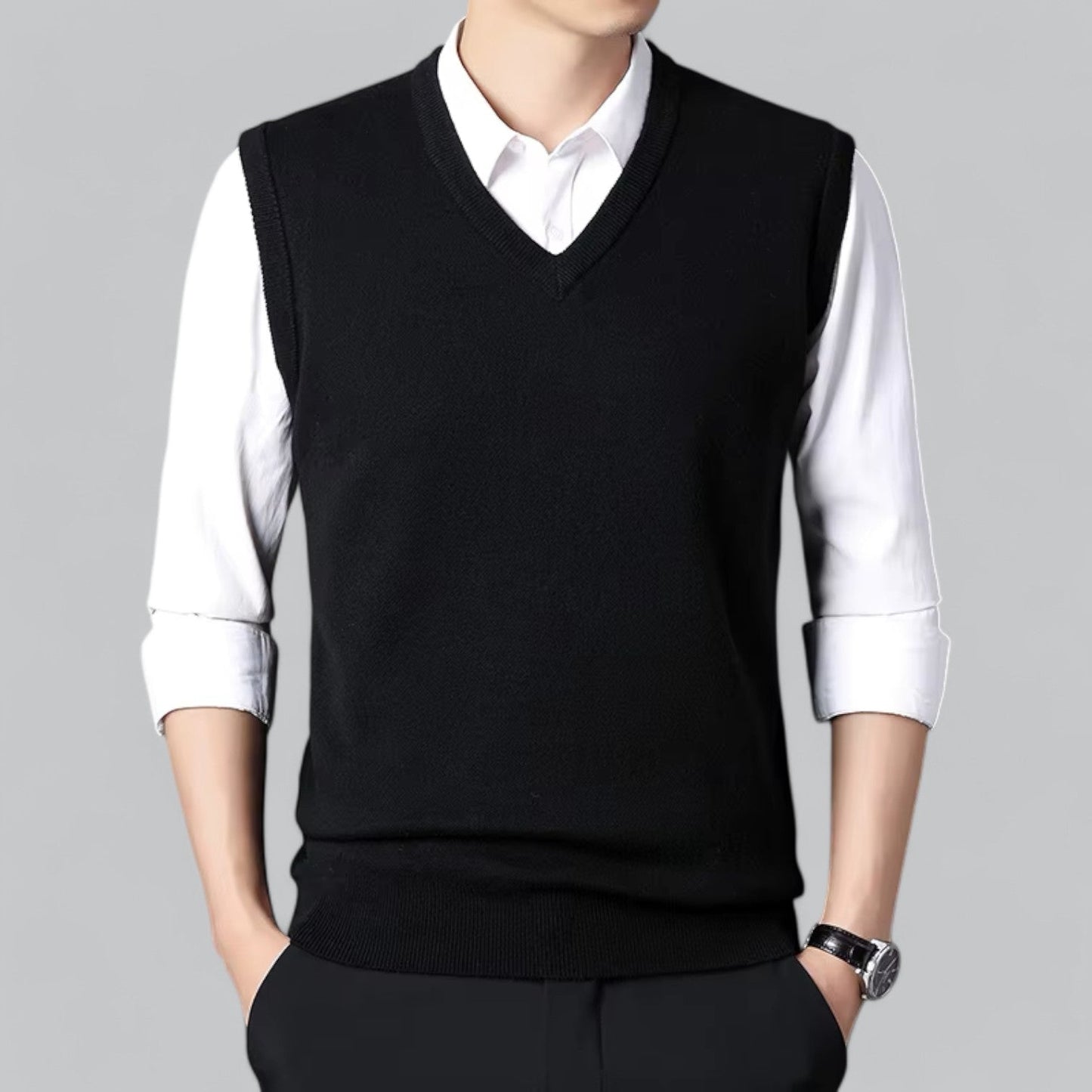Kurtis Sweater Vest | Men's Autumn Classic V-Neck Vest