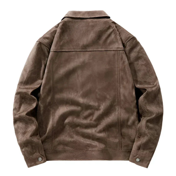 Lamine Men’s Jacket | Faux Suede Trucker Jacket for Autumn