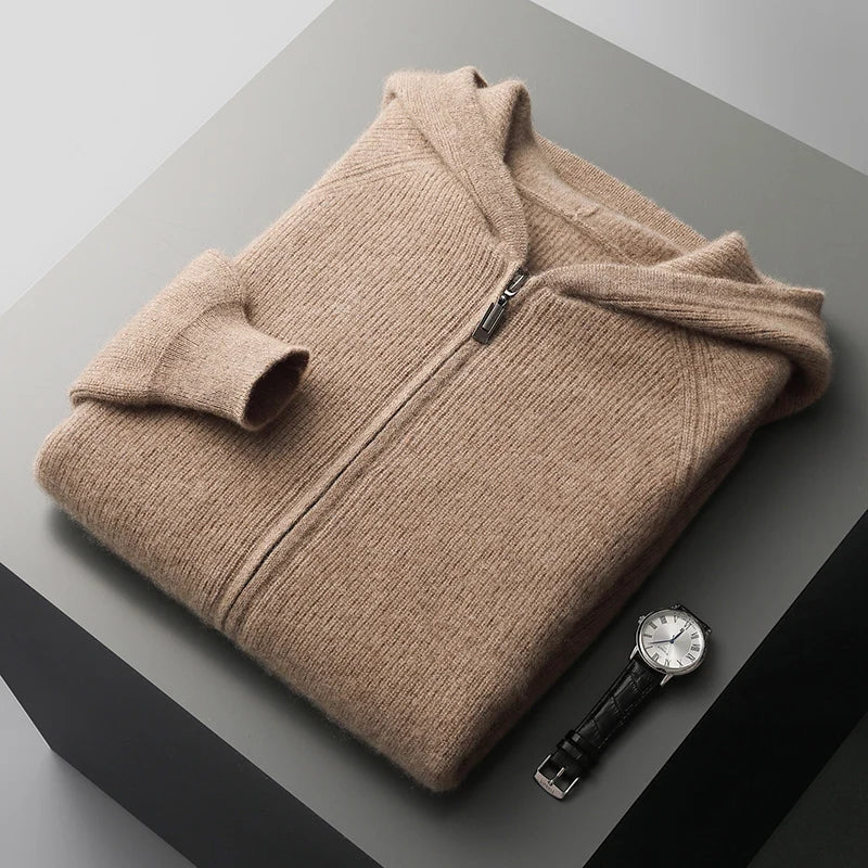 Jamie Hooded Cardigan | Knit Zip Cardigan for Autumn