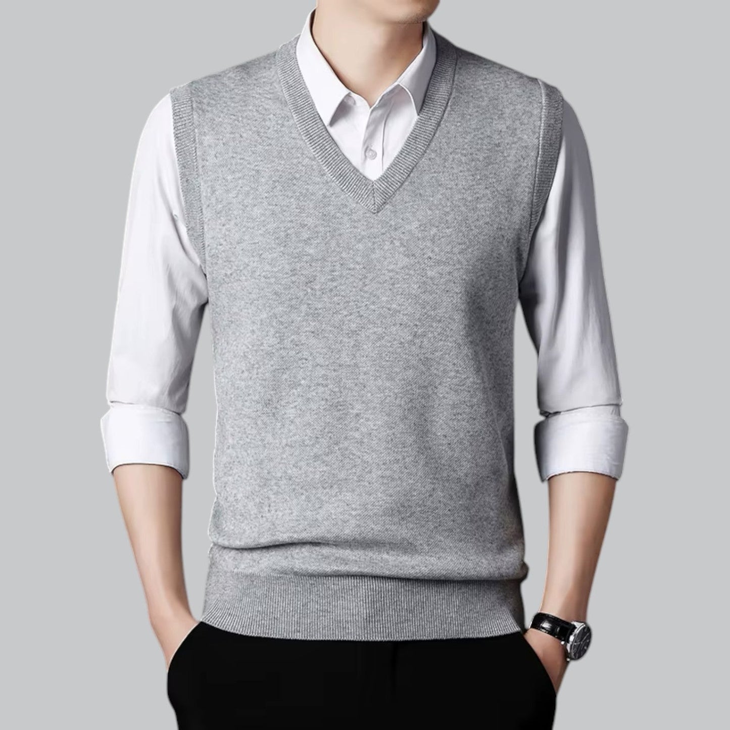 Kurtis Sweater Vest | Men's Autumn Classic V-Neck Vest