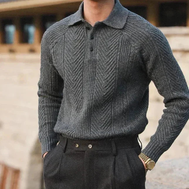 Janek Button Collar Cardigan | Knitted Cardigan for Autumn