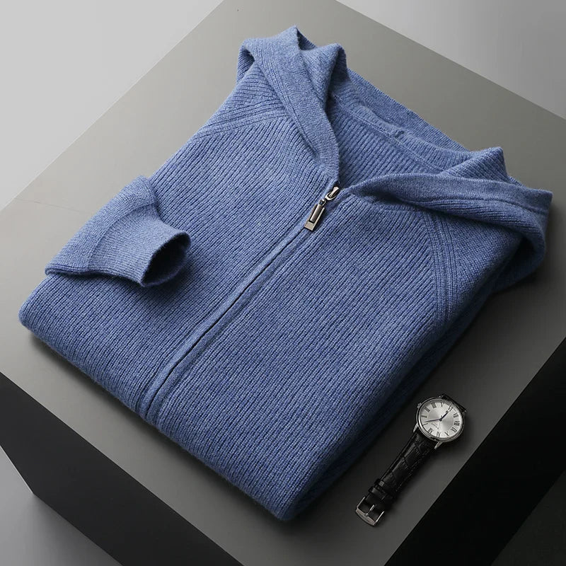 Jamie Hooded Cardigan | Knit Zip Cardigan for Autumn