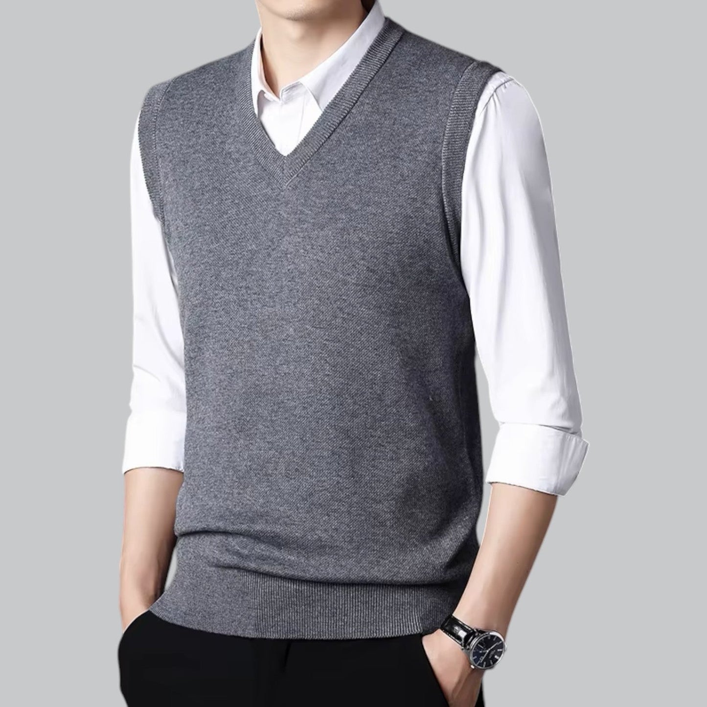 Kurtis Sweater Vest | Men's Autumn Classic V-Neck Vest