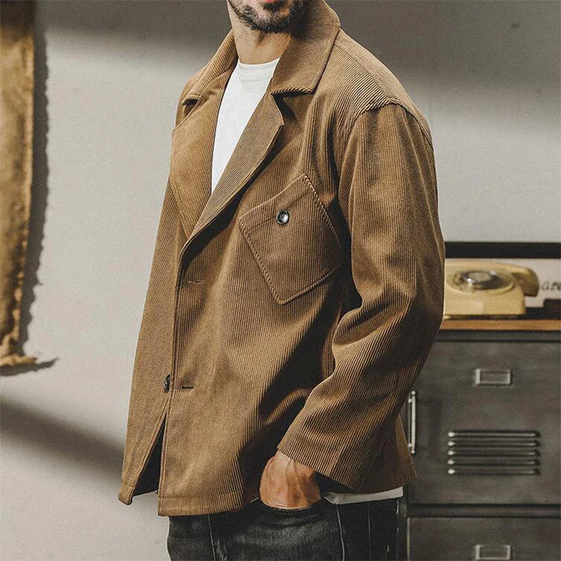 Malik Men's Corduroy Blazer | Single-Breasted Blazer for Autumn