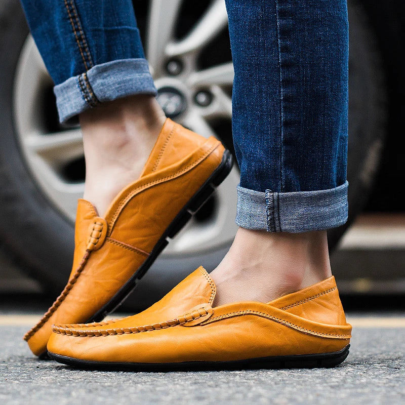Kelson Loafers | Men's Autumn Casual Leather Slip-On Driving Shoes