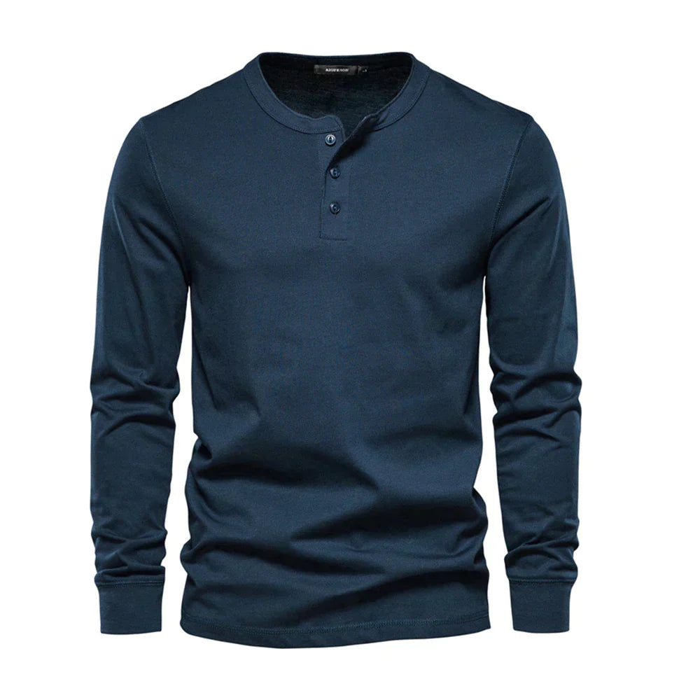 Jacinth Men’s T-Shirt | Long Sleeve Crew Neck Cotton T-Shirt for Autumn
