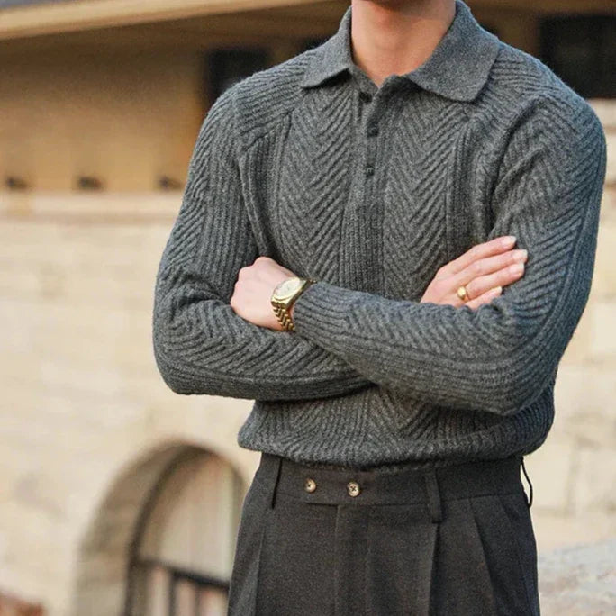 Janek Button Collar Cardigan | Knitted Cardigan for Autumn