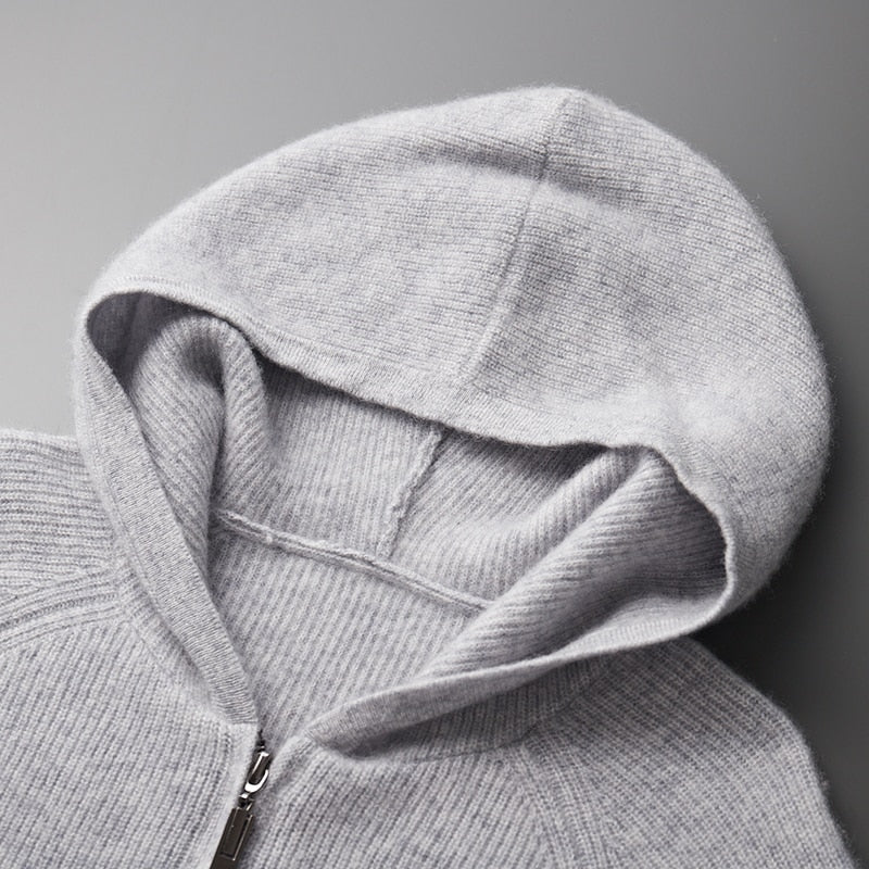 Jamie Hooded Cardigan | Knit Zip Cardigan for Autumn