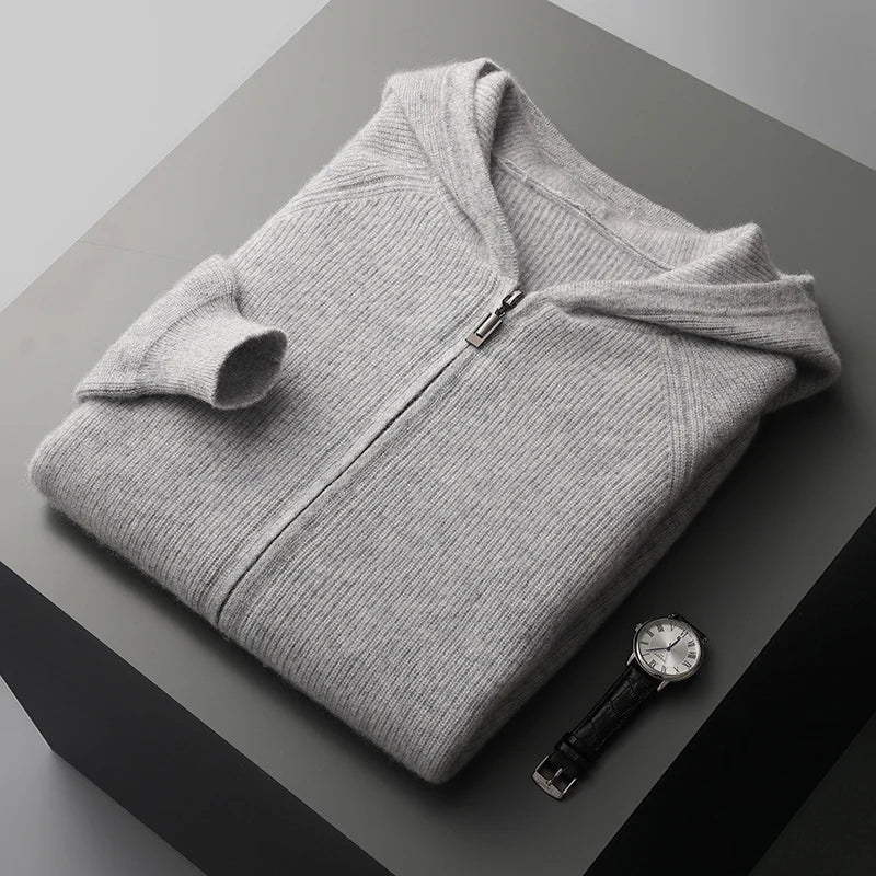 Jamie Hooded Cardigan | Knit Zip Cardigan for Autumn
