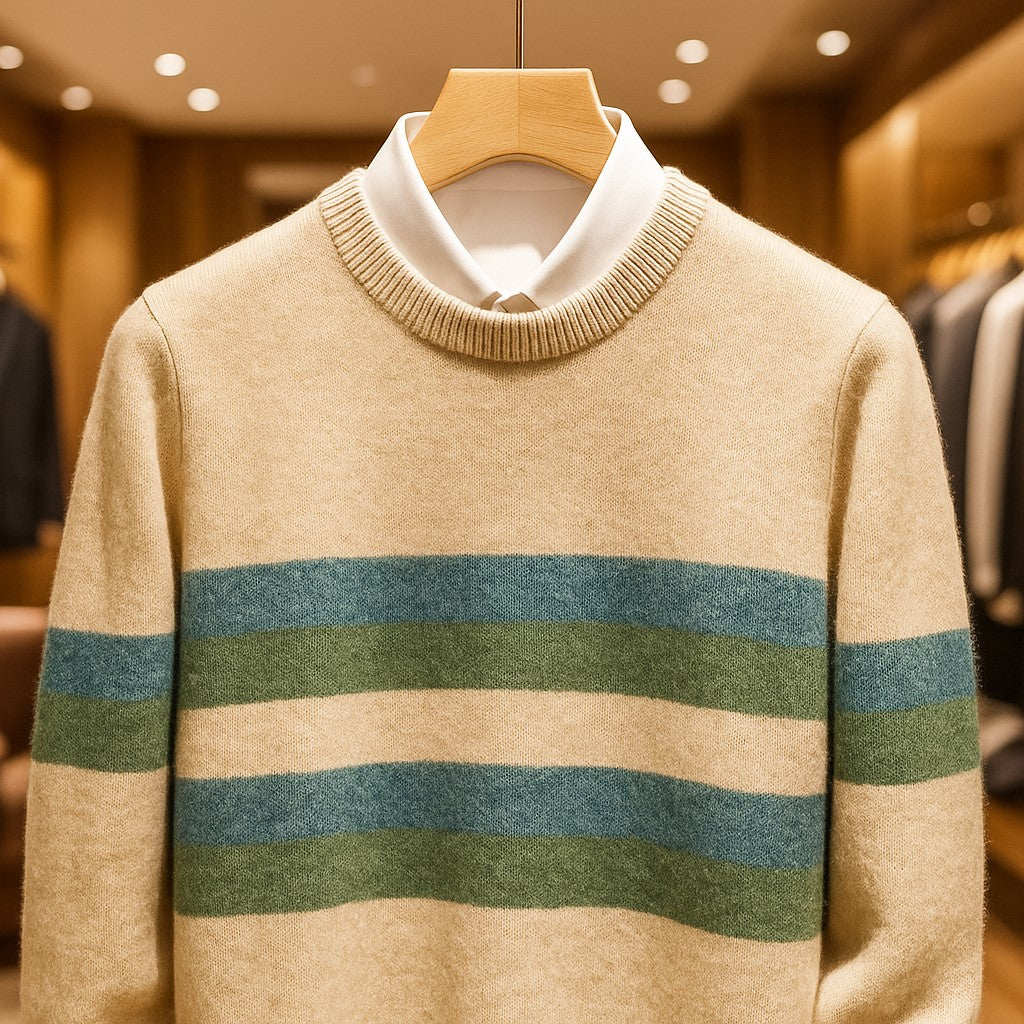 Marek Men's Striped Pullover | Pullover for Autumn