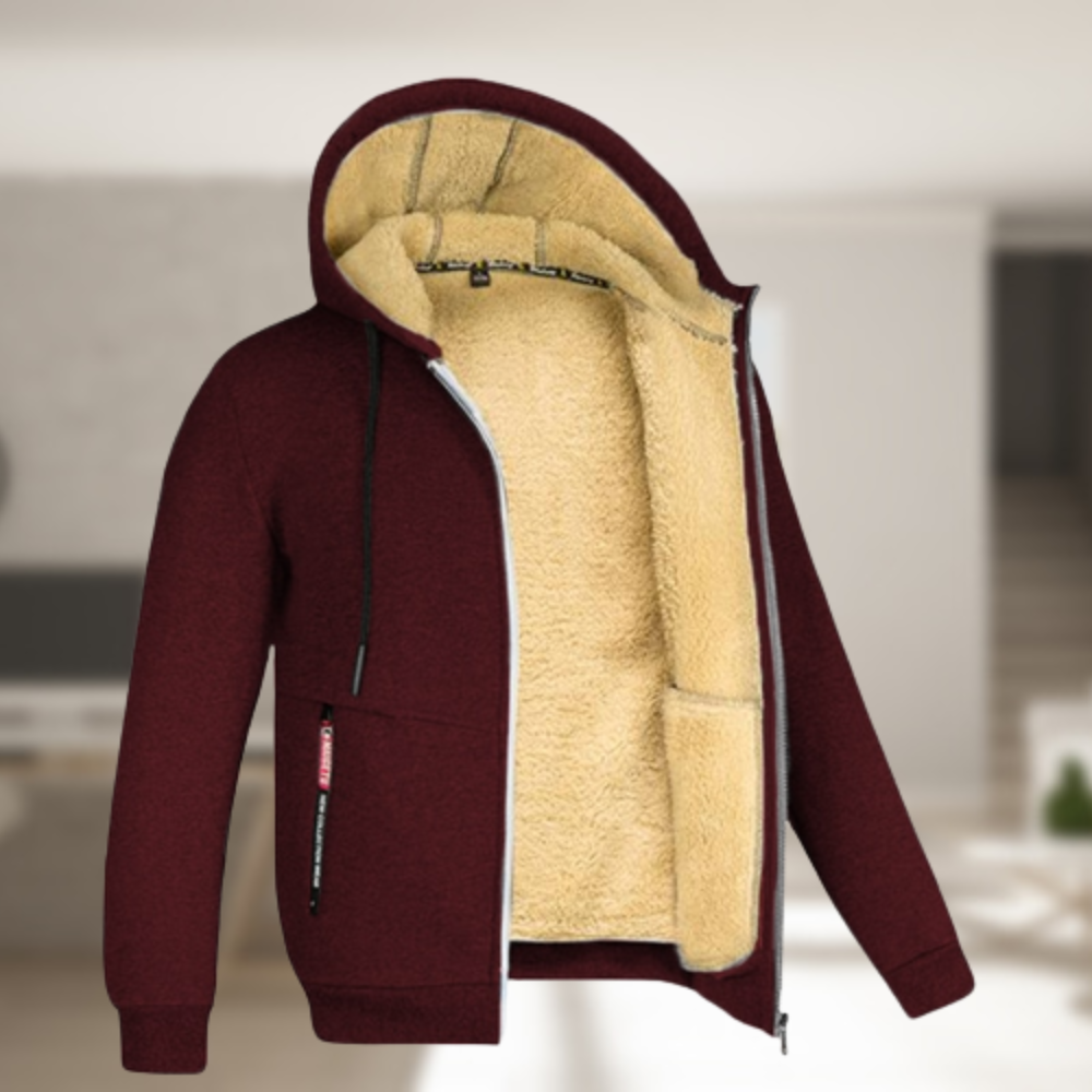 Langdon Men’s Jacket | Fleece-Lined Zip-Up Winter Jacket