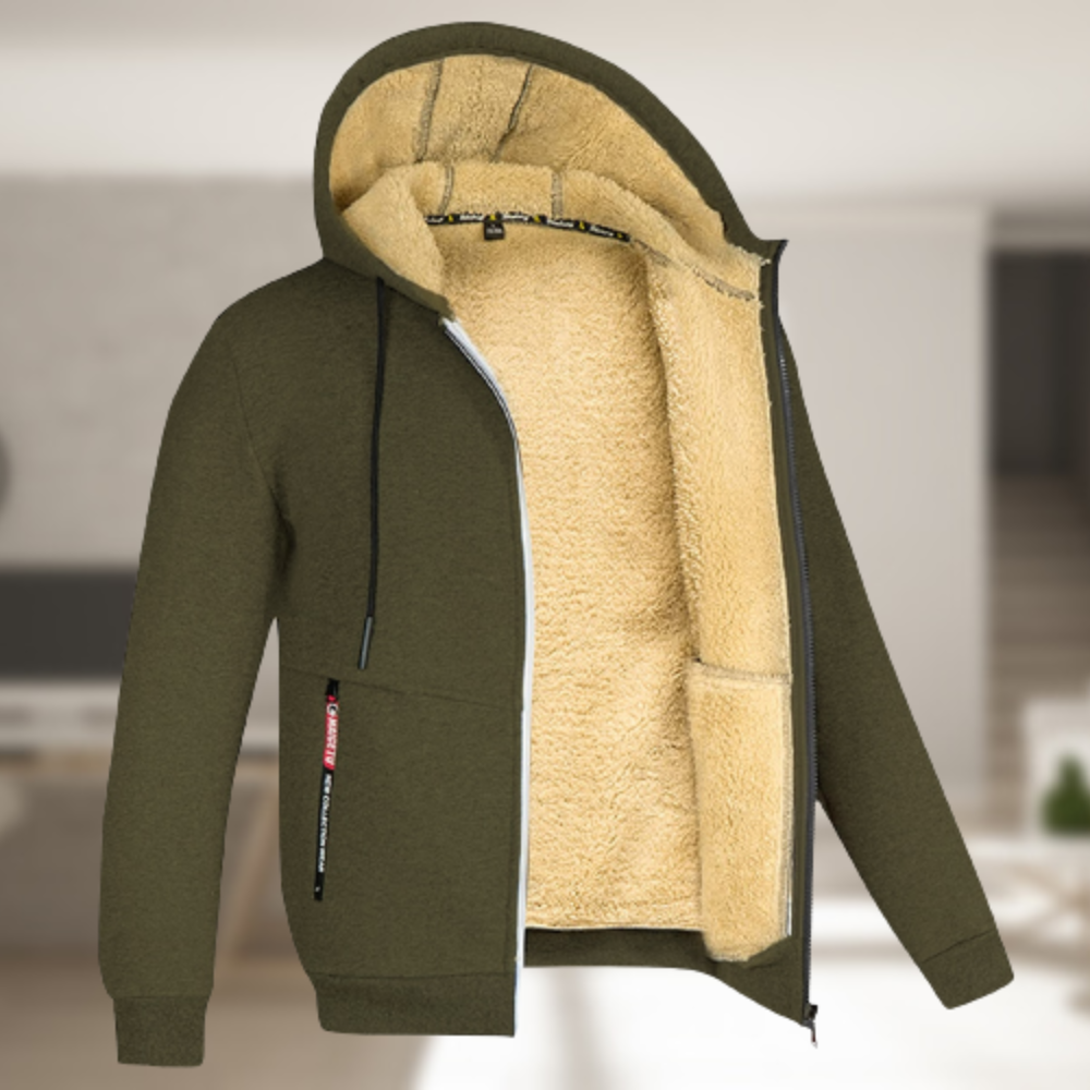 Langdon Men’s Jacket | Fleece-Lined Zip-Up Winter Jacket