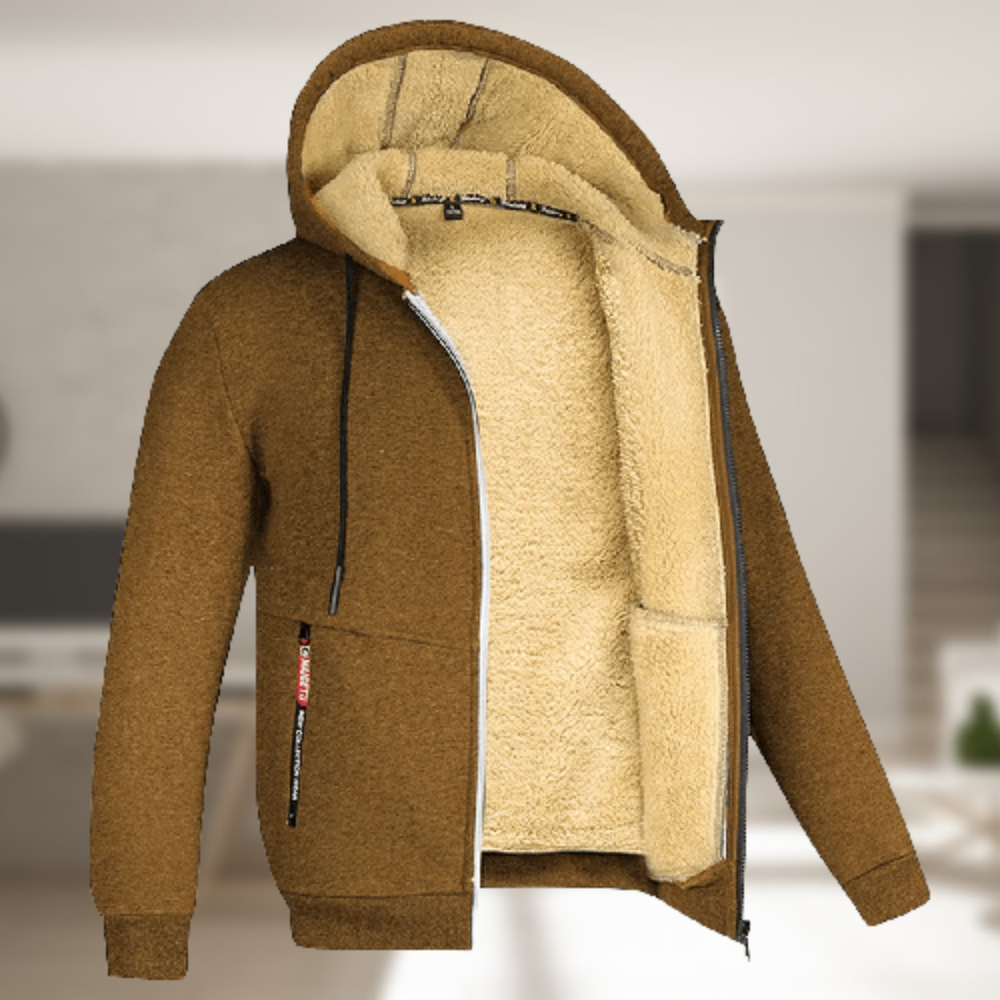 Langdon Men’s Jacket | Fleece-Lined Zip-Up Winter Jacket