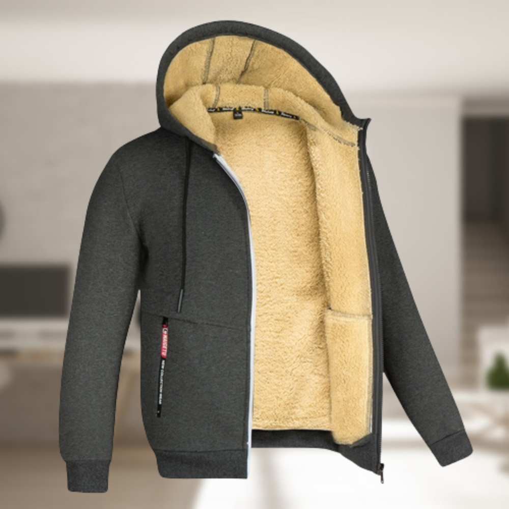 Langdon Men’s Jacket | Fleece-Lined Zip-Up Winter Jacket