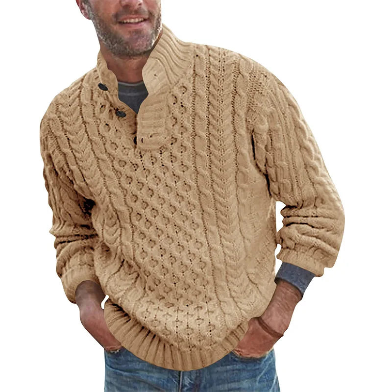 Lindon Men’s Jumper | Cable Knit Sweater for Autumn
