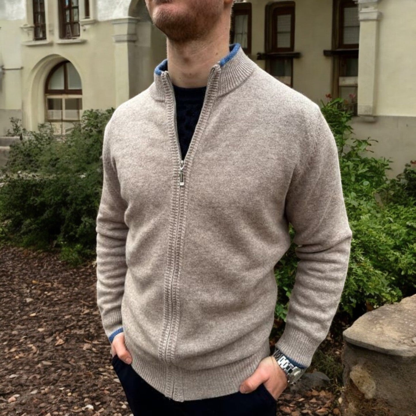 Landon Men’s Sweater | Zip-Up Sweater for Winter
