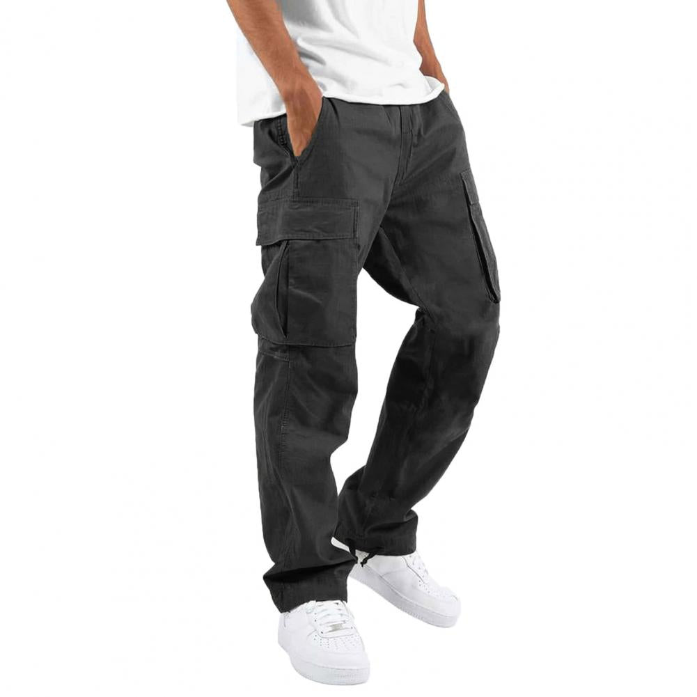 Jatiel Men’s Trousers | Cargo Trousers with Elastic Waistband, Multiple Pockets, and Cuffed Hem for Autumn