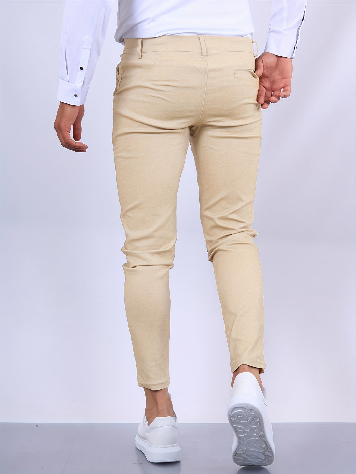 Janoah Men’s Trousers | Stretch Skinny Trousers with Zip Fly, Belt Loops, and Pockets for Autumn