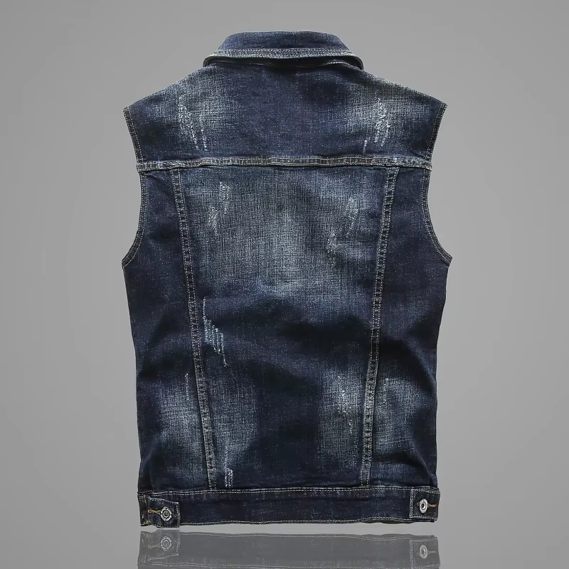 Manley Men's Denim Vest | Button-Up Vest for Autumn