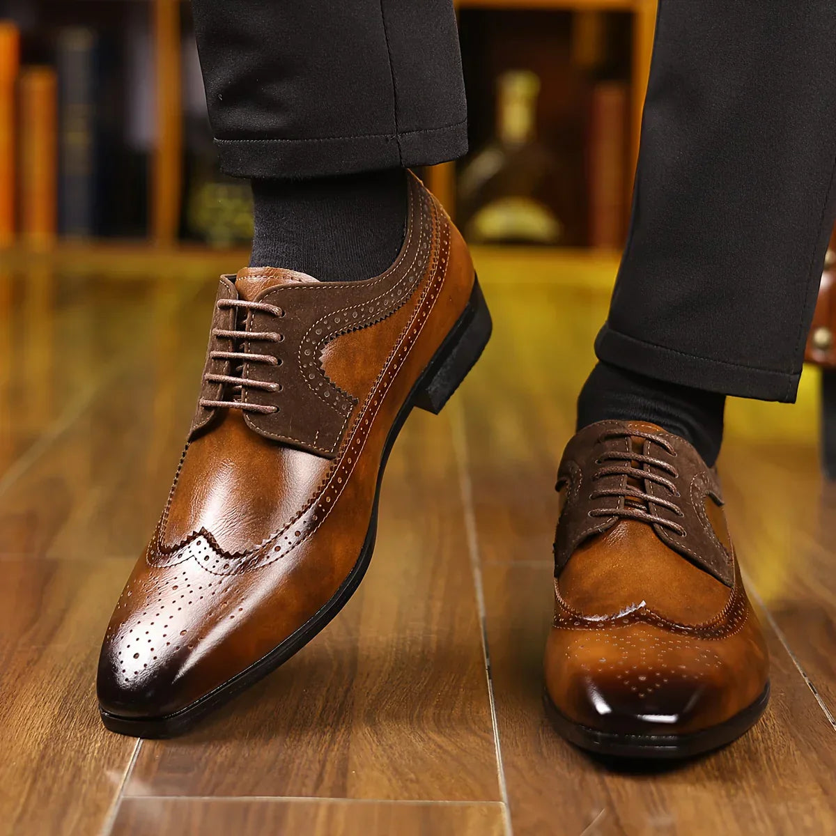 Kavan Dress Shoes | Men's Black Leather Formal Oxford Footwear