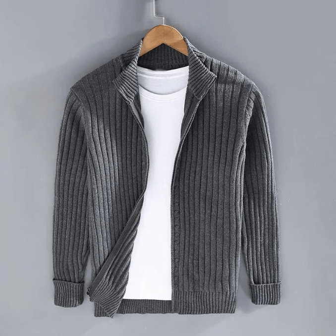 Lewin Men’s Cardigan | Shetland Wool Cardigan for Autumn