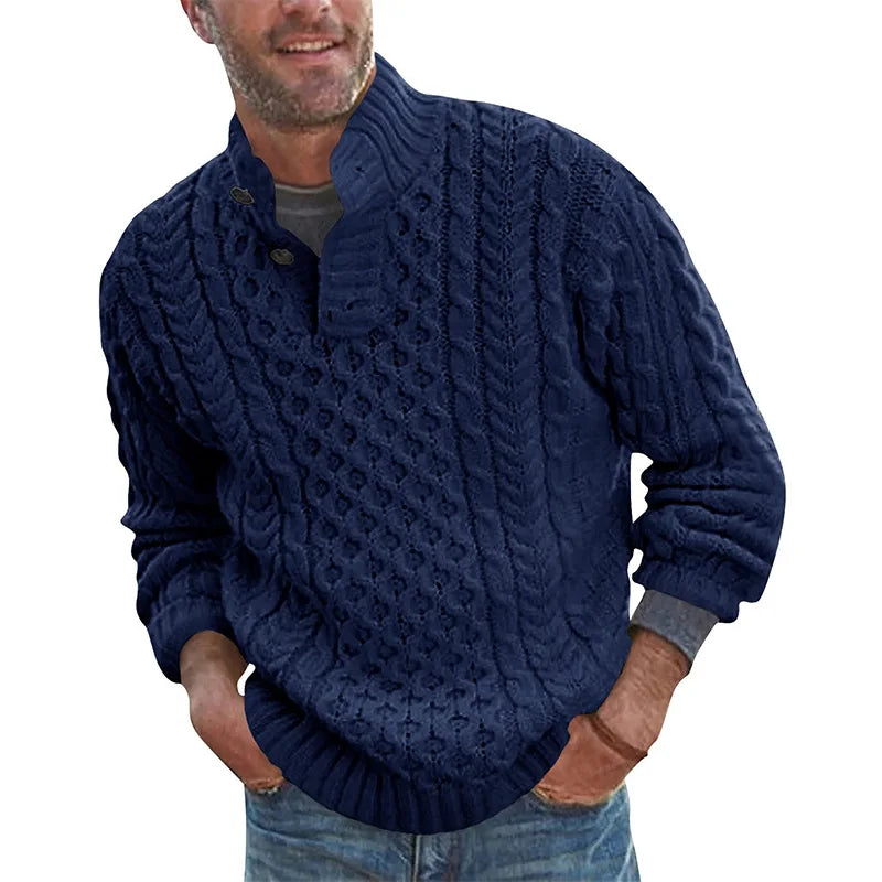 Lindon Men’s Jumper | Cable Knit Sweater for Autumn
