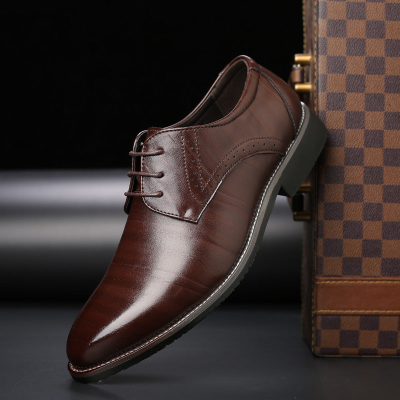 Kayceon Dress Shoes | Men's Lace-Up Shoes with Brogue Detailing