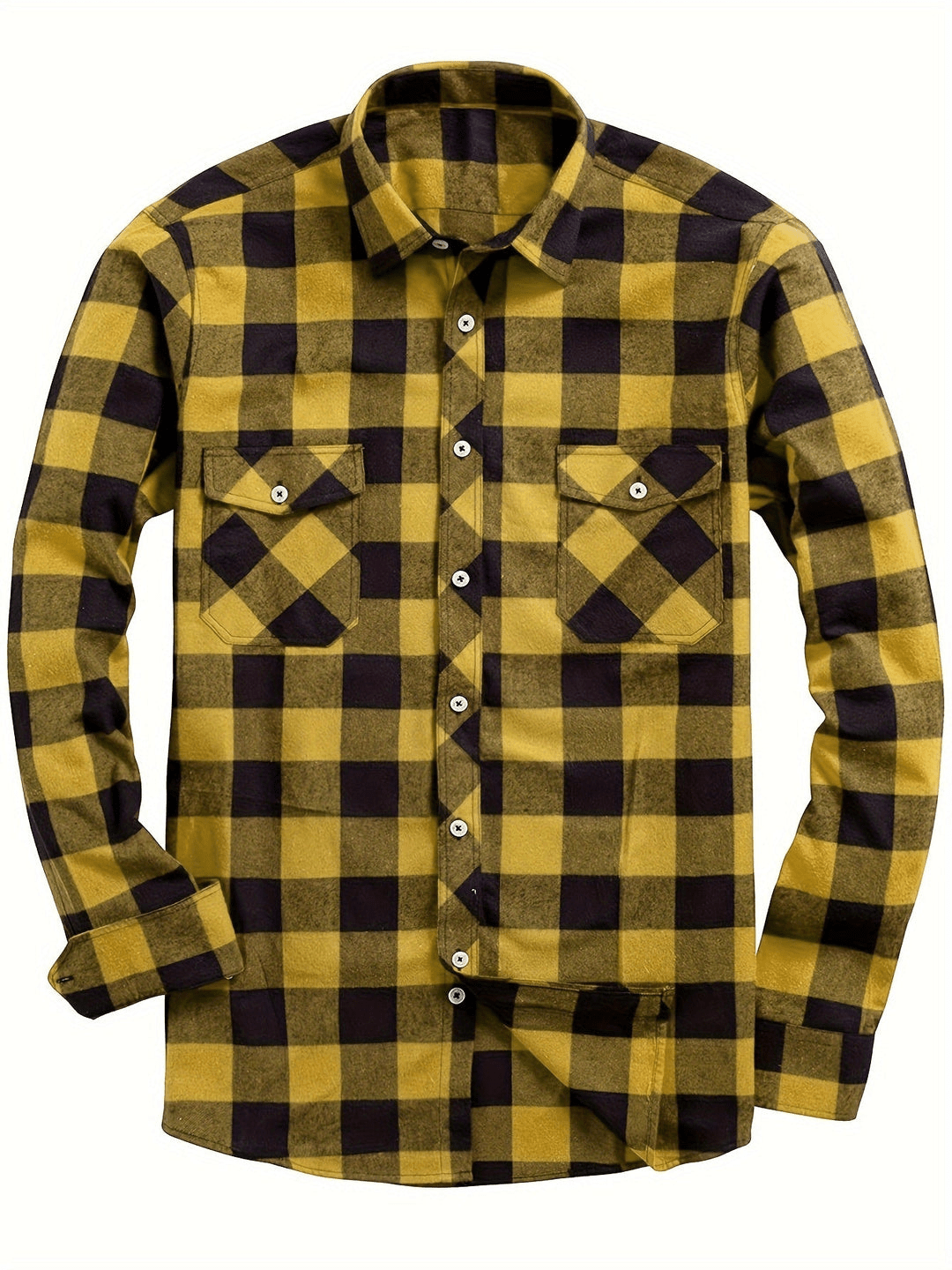 Lars Men’s Shirt | Casual Lumberjack Plaid Shirt for Autumn Layering