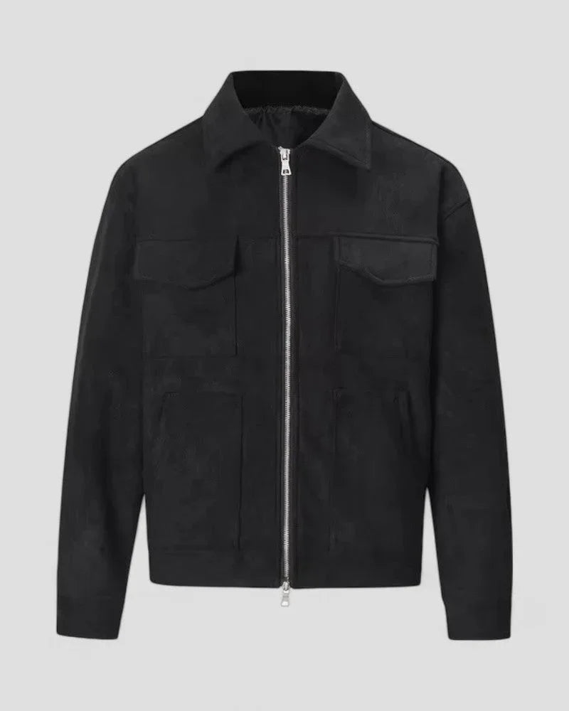 Kain Men’s Jacket | Suede Zip-Up Jacket for Autumn