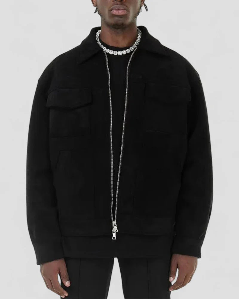 Kain Men’s Jacket | Suede Zip-Up Jacket for Autumn