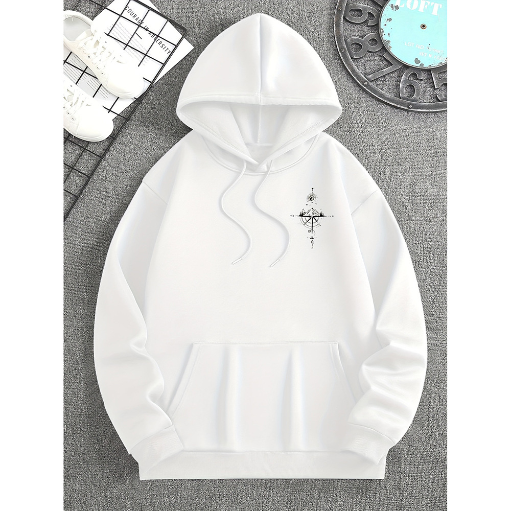 Livingston Men’s Hoodie | Hoodie with Compass Print for Autumn