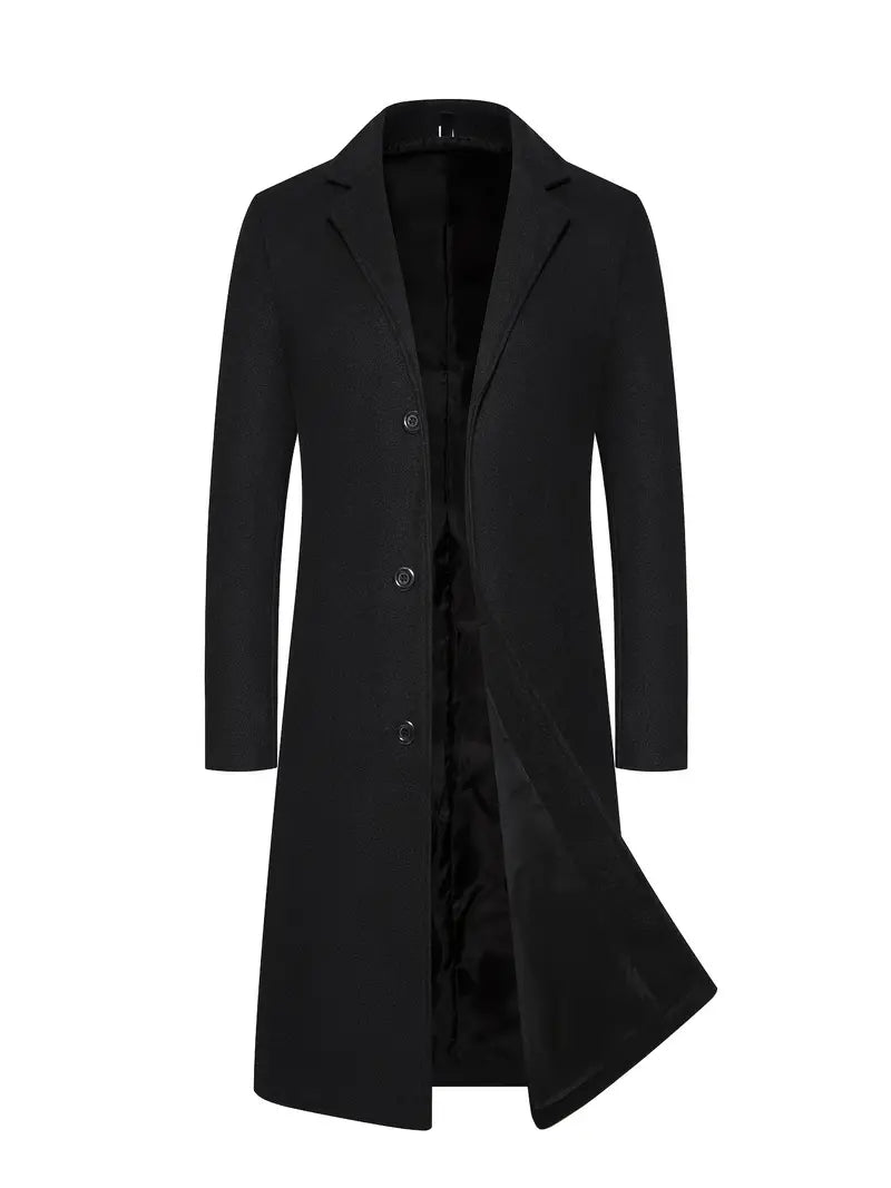 Lairdson Men’s Coat | Full-Length Tailored Overcoat for Winter