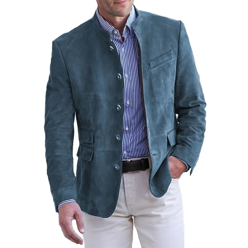Jarron Men’s Jacket | Button-Up Jacket with Shirt Collar, Chest Pockets, and Long Sleeves for Autumn
