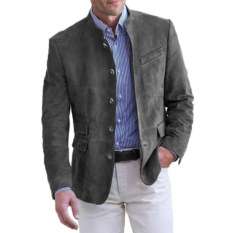 Jarron Men’s Jacket | Button-Up Jacket with Shirt Collar, Chest Pockets, and Long Sleeves for Autumn