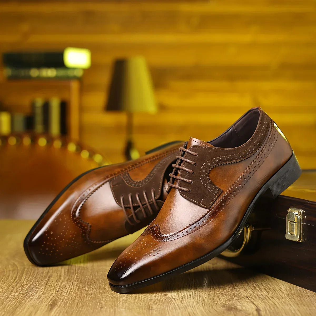 Kavan Dress Shoes | Men's Black Leather Formal Oxford Footwear