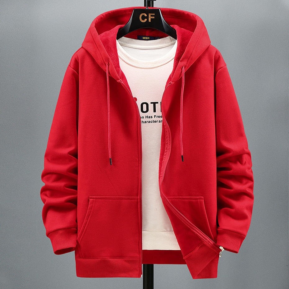Matteo Men's Hoodie | Fleece Zip-Up Hoodie for Autumn
