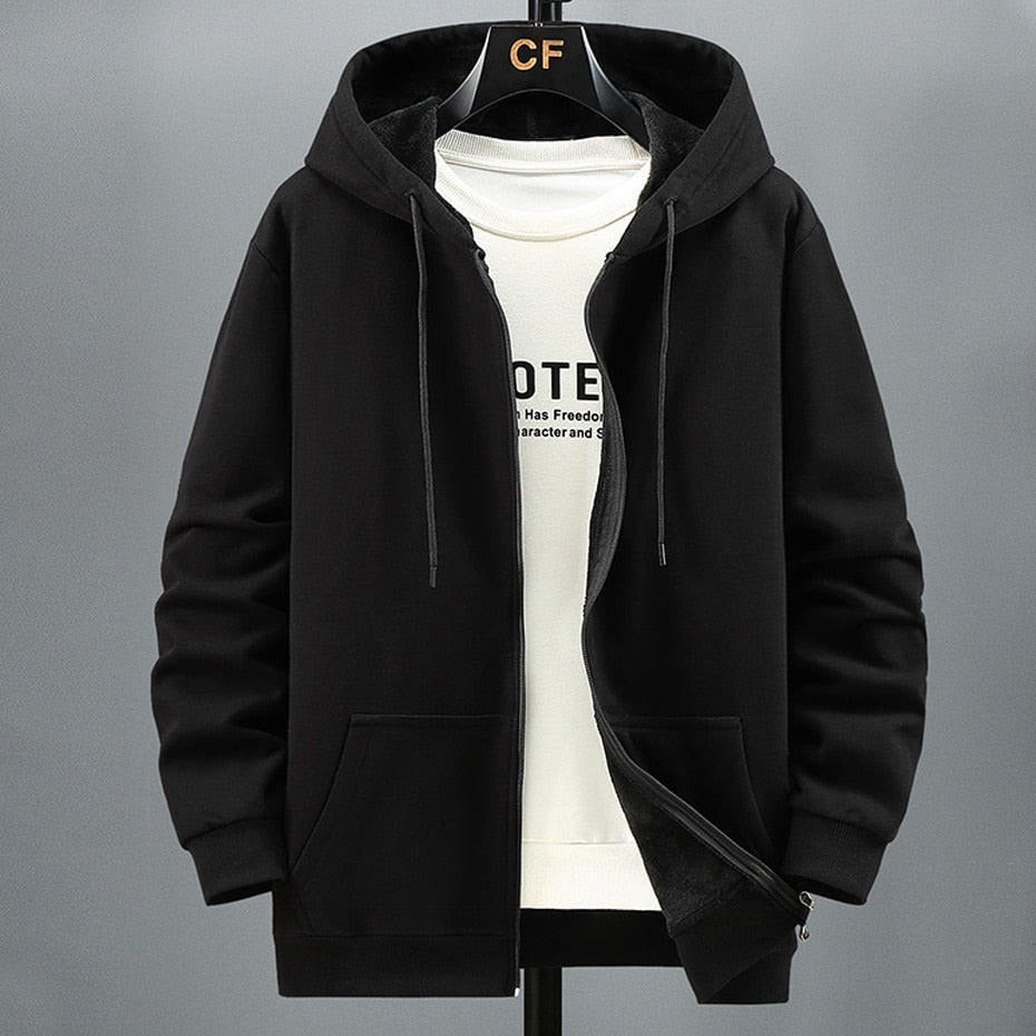Matteo Men's Hoodie | Fleece Zip-Up Hoodie for Autumn
