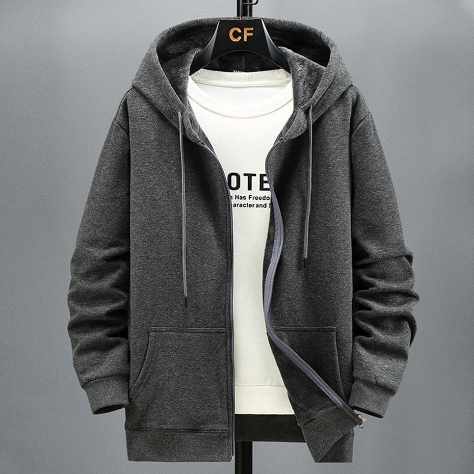 Matteo Men's Hoodie | Fleece Zip-Up Hoodie for Autumn