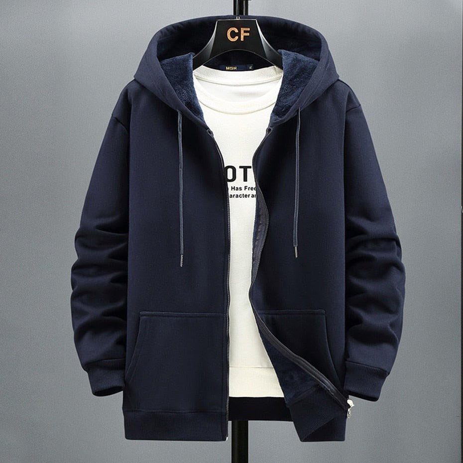 Matteo Men's Hoodie | Fleece Zip-Up Hoodie for Autumn
