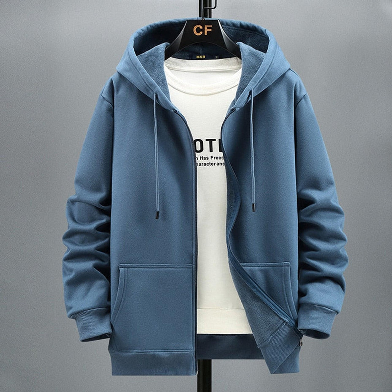 Matteo Men's Hoodie | Fleece Zip-Up Hoodie for Autumn