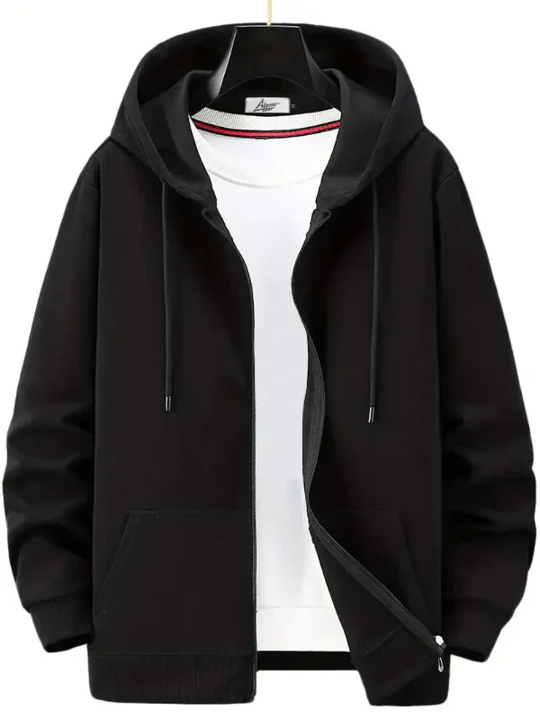 Micah Men’s Hoodie | Zip-Up Cotton Blend with Hood
