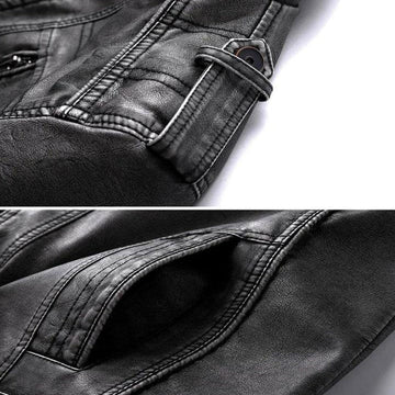 Mick Men’s Jacket | Faux Leather Biker Style