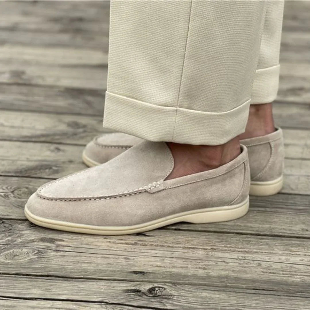 Kamil Men’s Shoes | Suede Slip-On Loafers with Low-Profile Design for Autumn