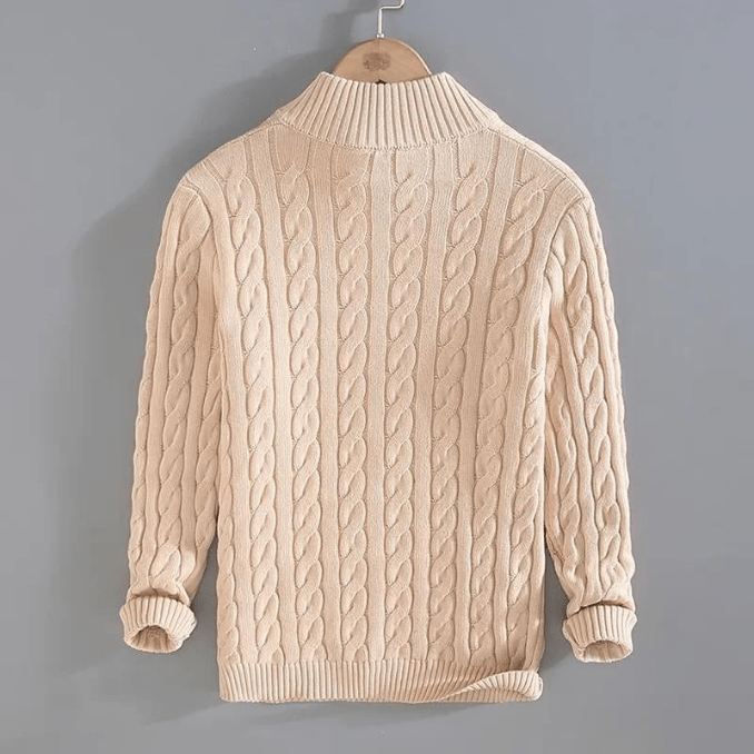Leon Men’s Sweater | Knitted Crew Neck Sweater for Autumn