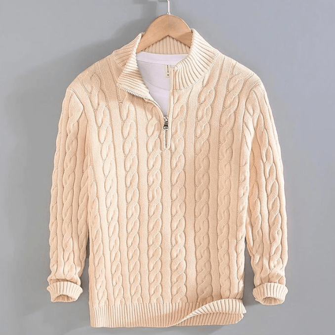 Leon Men’s Sweater | Knitted Crew Neck Sweater for Autumn