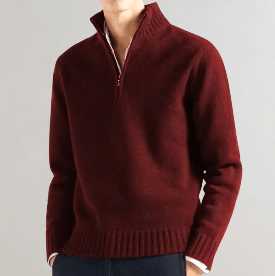 Lester Men’s Sweater | Half-Zip Knit Sweater for Autumn