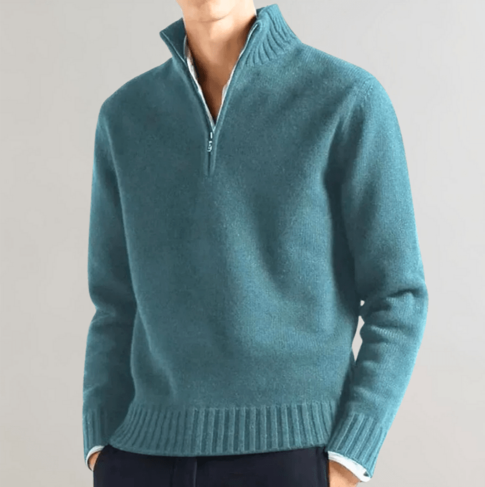 Lester Men’s Sweater | Half-Zip Knit Sweater for Autumn