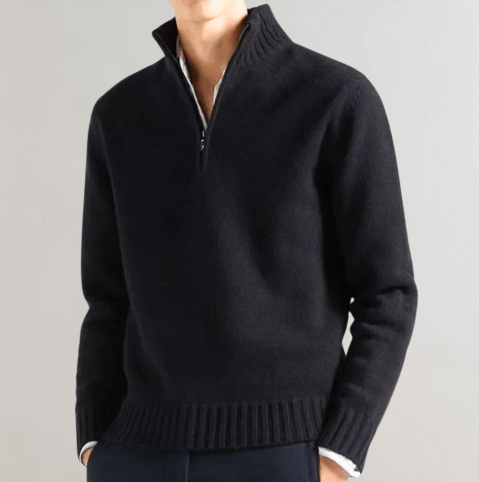 Lester Men’s Sweater | Half-Zip Knit Sweater for Autumn