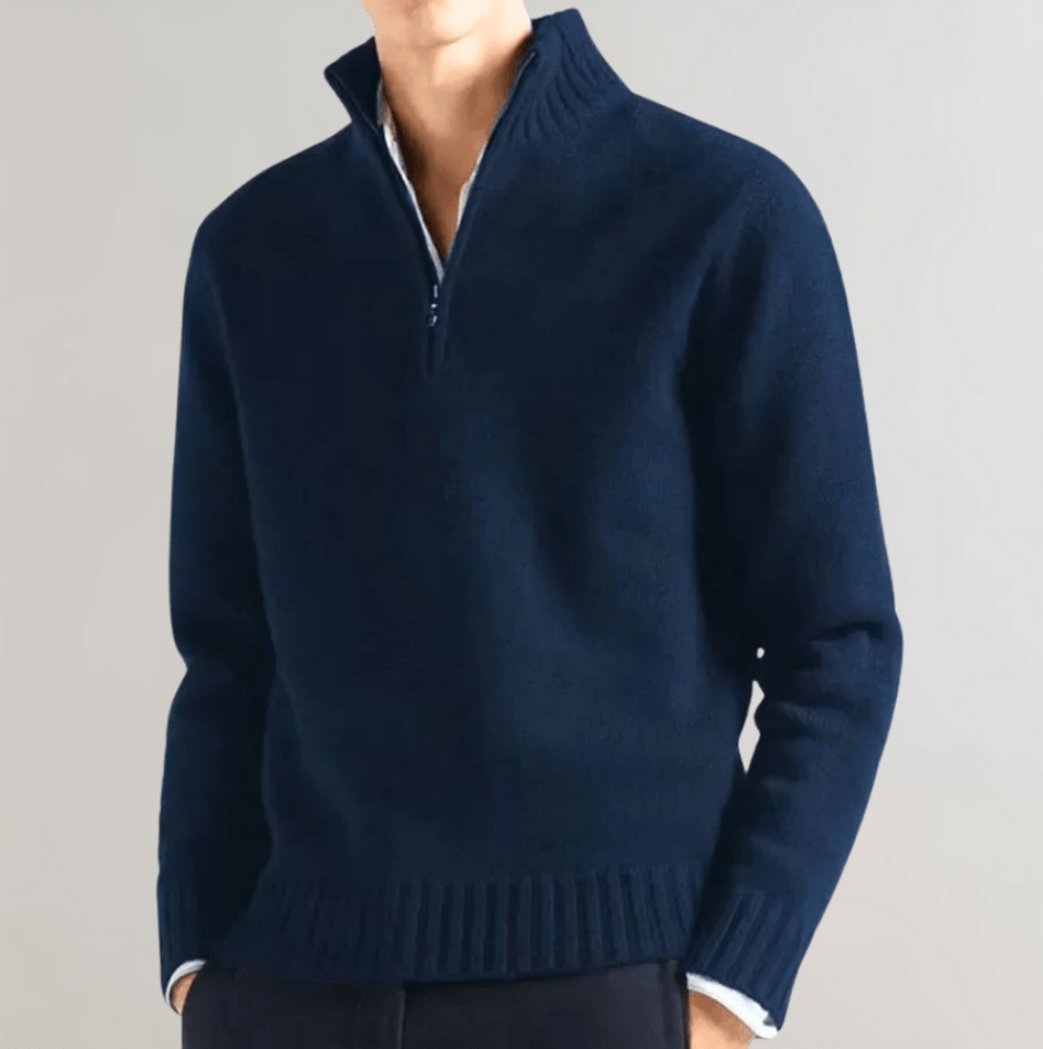 Lester Men’s Sweater | Half-Zip Knit Sweater for Autumn